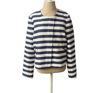 Banana Republic - Moto Jacket- Navy/White Striped / SZ: 8 NWT